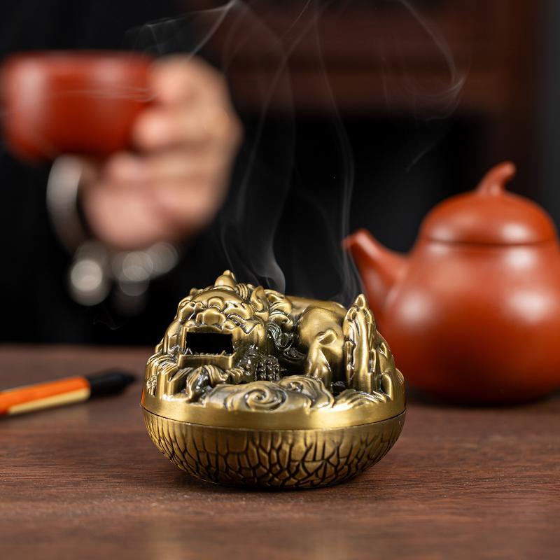 Home Fragrance Powder - Tütsü Brülörü Alaşımlı Oyuk Tütsü Tutucu